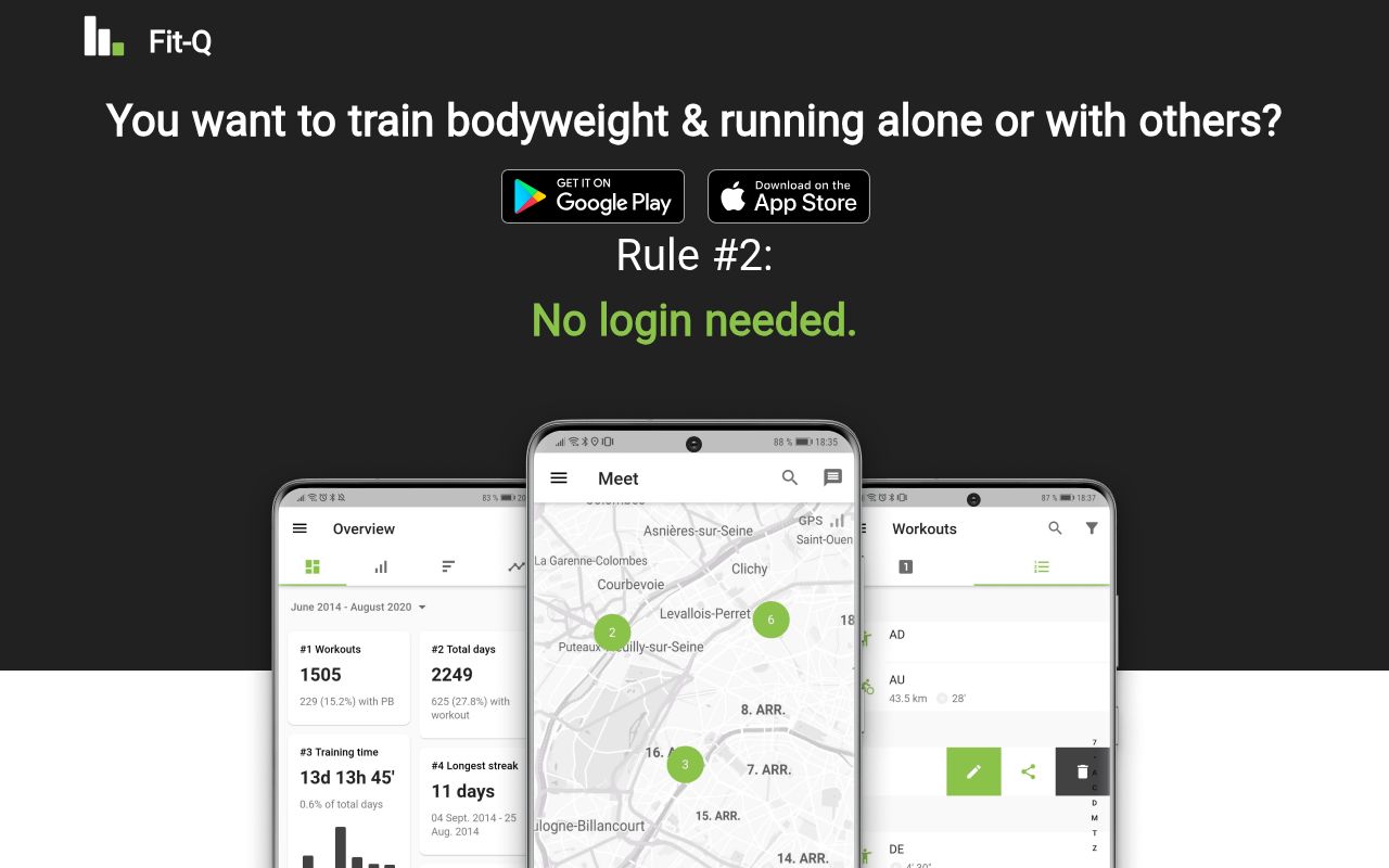 Homepage screenshot of fit-q.net
