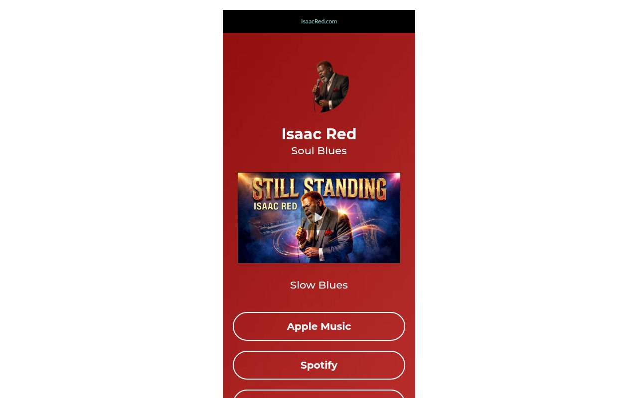 Homepage screenshot of isaacred.com