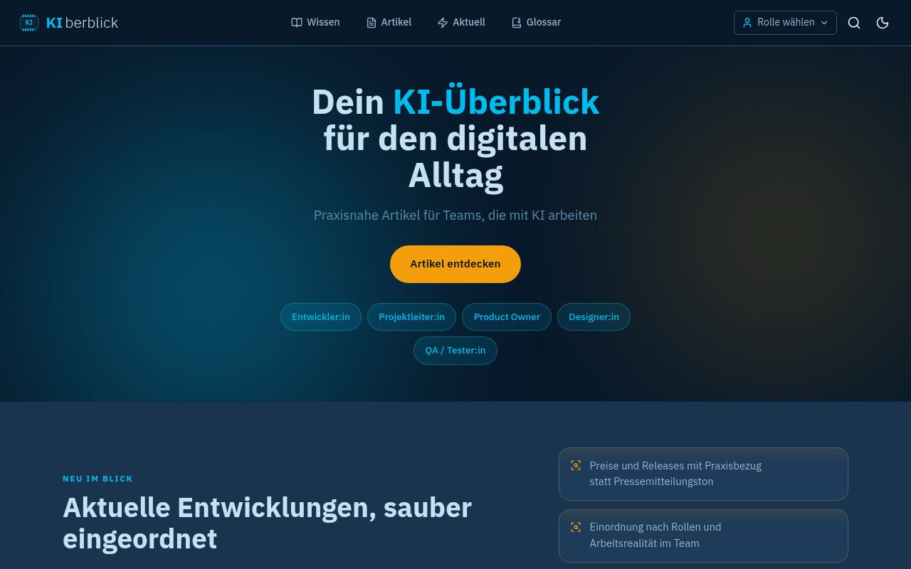 Homepage screenshot of kiberblick.de