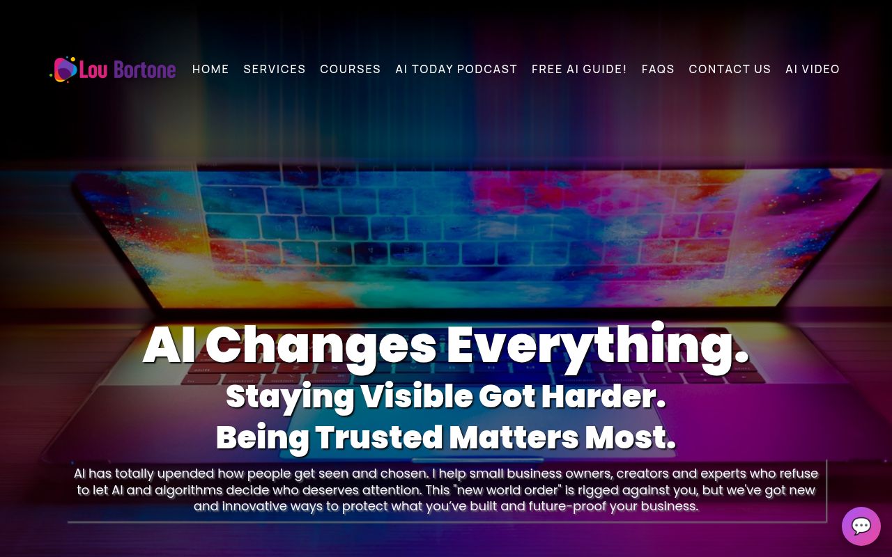 Homepage screenshot of loubortone.com