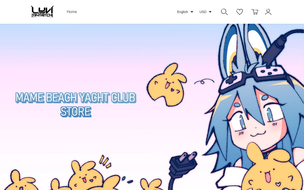Homepage screenshot of mametchi.artiststore.com