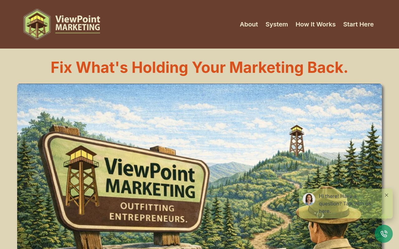 Homepage screenshot of viewpointmarketing.ca
